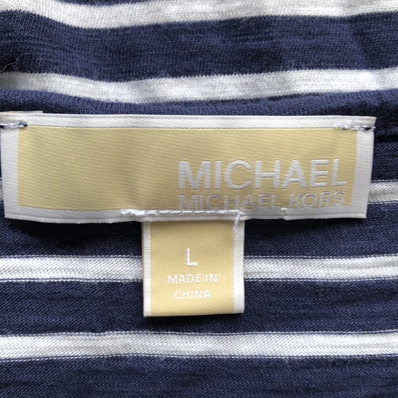 Michael Michael Kors Women’s 3/4 Sleeve Striped Tee - Picture 5 of 6
